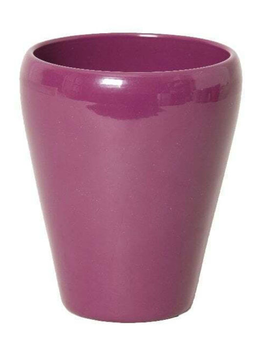 Ceramic Plant Pot Orchid 14x17cm Purple