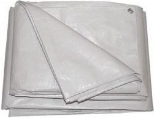 5x8m White Waterproof Tarpaulin Eyelets 190gr/sqm 5x8190l