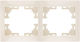 Lezard Horizontal Double Switch Frame Cream Mira 701.0300147