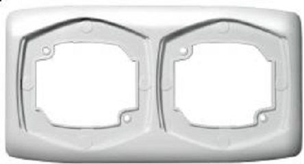 R-2ch Ospel Horizontal Frame 2 Positions White Ton