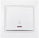 Lezard Push Button Bell Symbol Light White Mira Complete 701.0202108