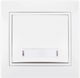 Lezard Illuminated White Push Button Sign Complete Mira 701.0202120