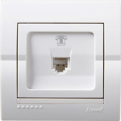 Πριζα Τηλεφωνου Rj11 1εξοδο Λευκο Lezard Deriy 702-0202-137