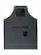 Neck Work Apron Gray Black Details 85x65cm Mark995 Grey Black