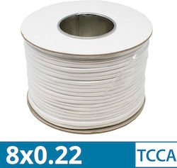 Sl-008 Καλώδιο Συναγερμού Tcca 8 Αγωγών 8x0.22 Στροφείο 100μέτρων