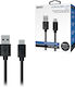 NOD Редовна USB 2.0 Кабел USB-C мъжки - USB-A мъжки 35W Черен 1.5м