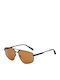 Guess Men's Sunglasses with Black Metallic Frame and Brown Gradient Lenses