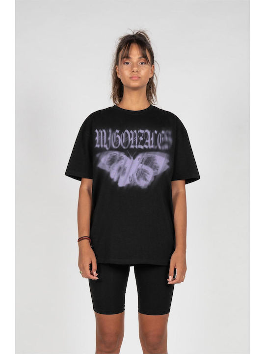 Mj Gonzales Mjg Heavy Oversized Tee Ladies Butterfly Illusion Black Fw24 Mjg11916-00007