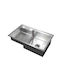 Inter Ceramic Drop-In Spüle Inox B78xT48cm Silber