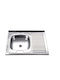 Inter Ceramic Drop-In Küchenspüle Inox M80xB60cm Silber