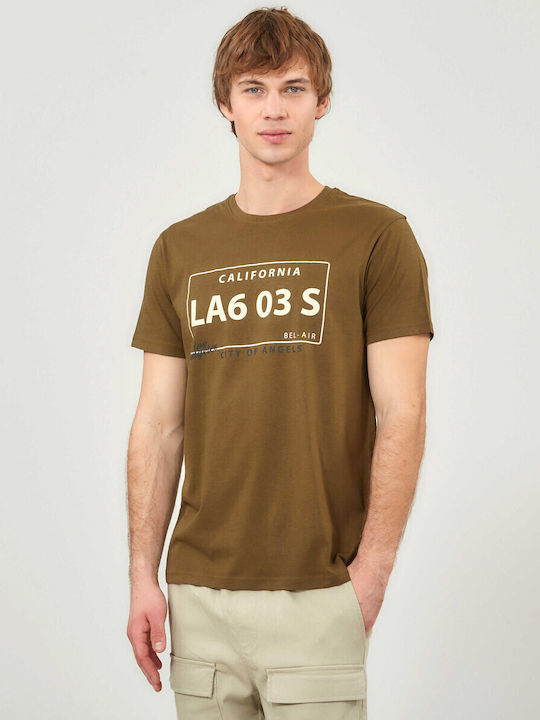 Admiral T-Shirt Dk Olive/white