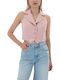 Women's Pink Knitted Vest