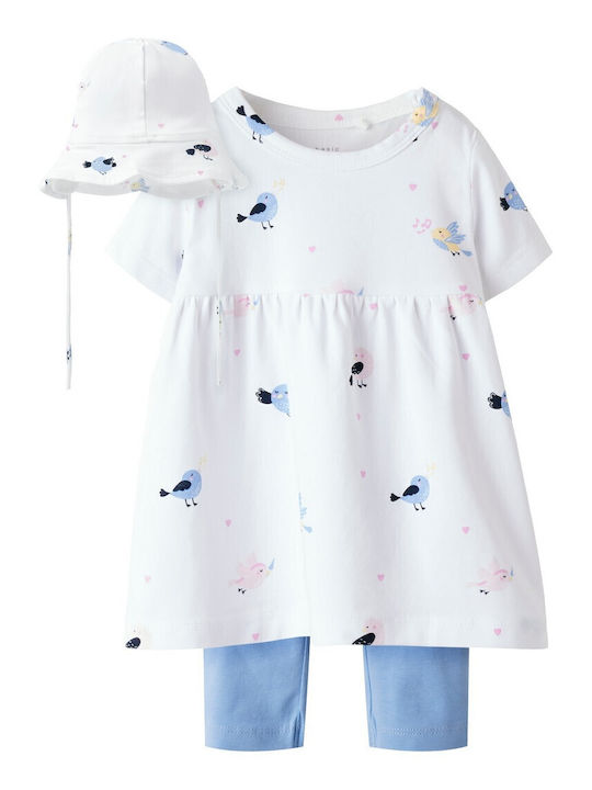 Kinder-Set mit Leggings Sommer 2Stück White Birds