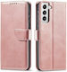 Premium Magnet Husa Wallet Samsung Galaxy S22 Plus Roz