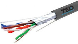 Cablu Ftp Cat.5e Cupru Solid 0.5 Izolație Pvc Gri Tambur 305m Ted Wire Expert Ted002419 Bbb