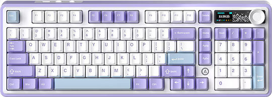 Ajazz AK980 Gaming Mechanical Keyboard with Gift Switch V2 switches and RGB lighting (English US) Purple