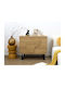 Bufet din Lemn & Metal cu Sertare Maro 90x49x79cm