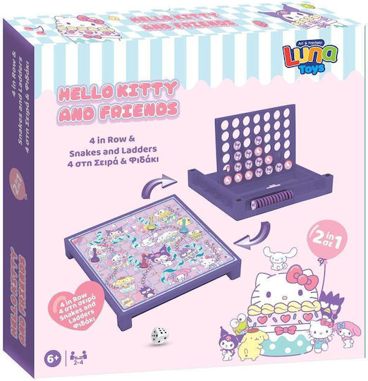 Board Game 4 στην Σειρά & Φιδακι Hello Kitty & Friends for 2-4 Players 6+ Years Old Luna
