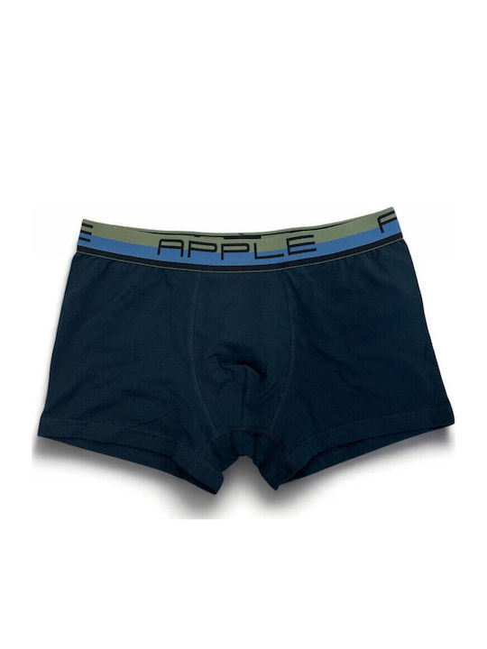 Apple Boxer Herren Boxershorts Blau mit Mustern...