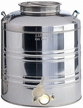 Borcan De Miere Inox Sansone 100 Lt/140 Kg Filetat + Canulă Din Plastic