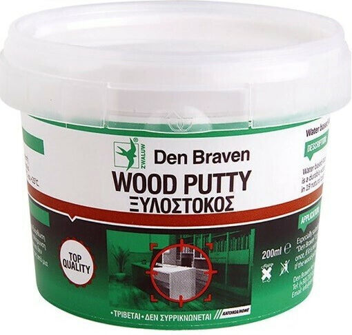 Wood Putty Water Den Braven 0.20kg Medium Walnut 189-609a#karm