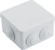 Plastic Snap-On Box 80x80x40 White