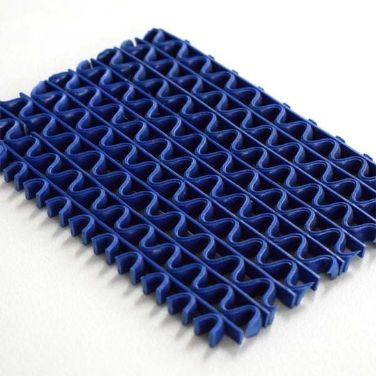 Plastic Floor Zig Zag Blue 8mm Width 122cm