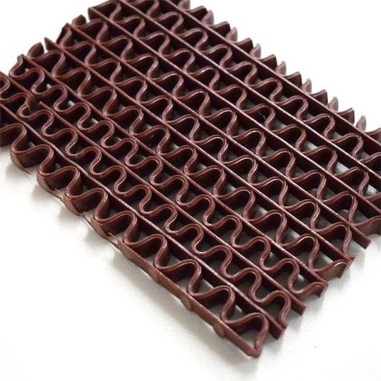 Πλαστικό Δάπεδο Zig Zag Brown 8mm Φάρδος 122cm