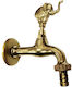 Novara Rubinetterie Decorative Elephant Outdoor Faucet Gold Matte 1/2" Rotating 13255 Novara