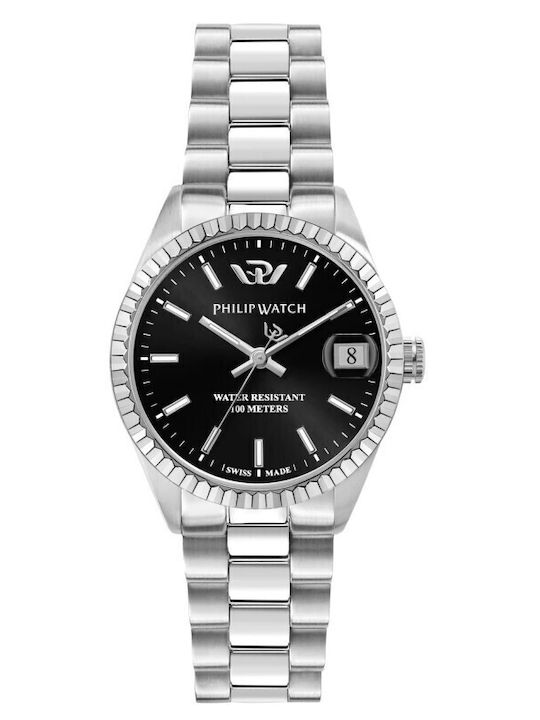 Philip Watch Caribe Womens Watch 31mm Battery with Silver Stainless Steel Bracelet