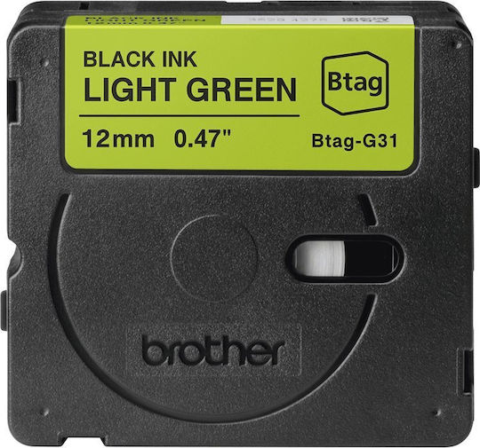 Brother Ταινία Ετικετογράφου 4m x 12mm σε Μαύρο Χρώμα