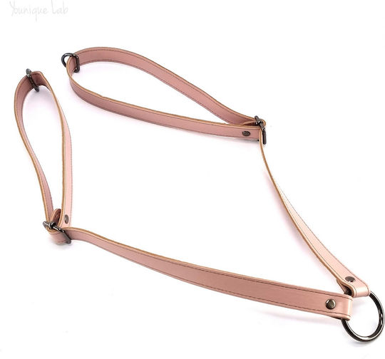 Set Verstellbare Rückenleinen Rosa Schwarze Metallische Elemente