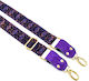 Adjustable Woven Strap Black Purple Leather Finishes Mb54
