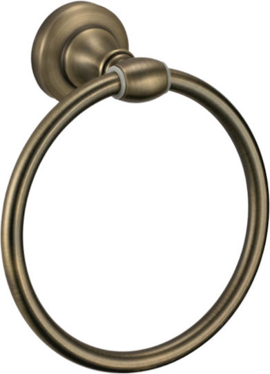 Inter Ceramic Single Wall-Mounted Bathroom Ring Bronze