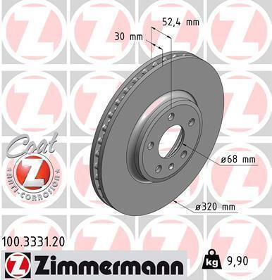 Δισκοπλακα Εμπρ Α5 320 30mm 8k0-615-301-a-zimm
