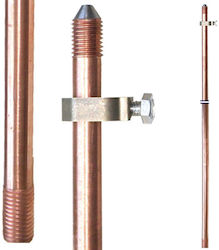 Earthing Rod Gnd3 1.50m Copper Clamp