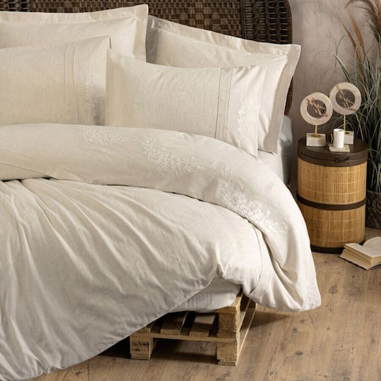 Cottonbox Σετ Διπλή 200x220cm Μπεζ