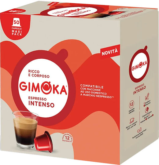Gimoka Капсули Еспресо Съвместими с машина Nespresso 50капси