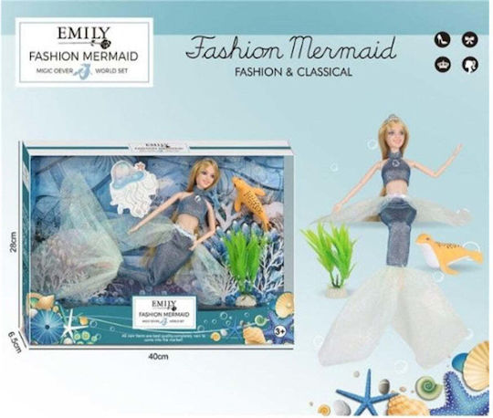 Trademarkt Emily Mermaid Doll for 3+ years+ Years 29cm
