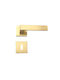 CasaDino Lever Middle Door with Rosette Matte Gold