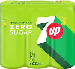 7UP Γκαζόζα με Ανθρακικό, Χωρίς Ζάχαρη 6x330ml