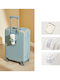 Kourk Medium Hard Blue Suitcase With 4 Wheels Height 61cm