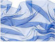 Μεταξωτό Μαντίλι 3,5 Ραμμένο 180x55cm Brilliant Blue