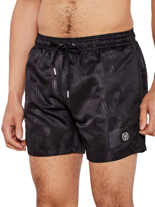 Plein Sport Costum De Baie Bărbați Bermude Negru Plein Sport Costum De Baie Bărbați Bermude Negru