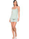 Clio Lingerie Sommer Damen Pyjama-Set Pink