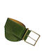 Leather Women's Belt Green