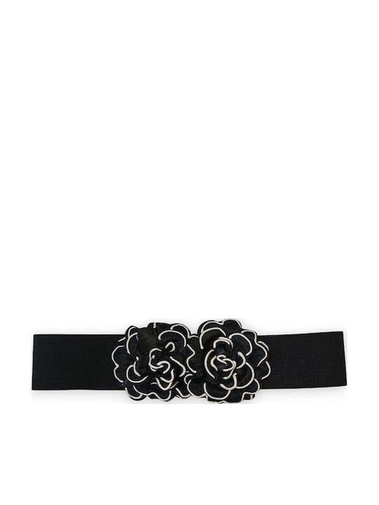 Elastisch Damen Gürtel Schwarz