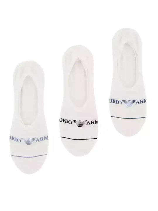 Emporio Armani Men's Socks Suba Full Logo Triple Pack White-White-White