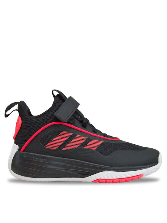 Ownthegame 3.0 Mid Kids Sports Shoes Basketball with Hoop & Loop Closure Black