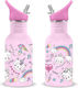 Water Revolution Kinderflasche Rostfreier Stahl mit Strohhalm Stainless Steel 500ml (Verschiedene Designs/Farben)